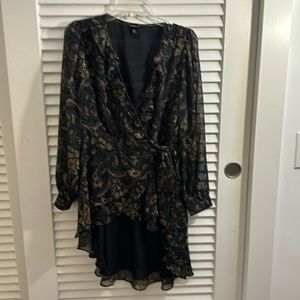 Torrid Layered Tie Front Wrap Hi-Low Tunic - Size 00